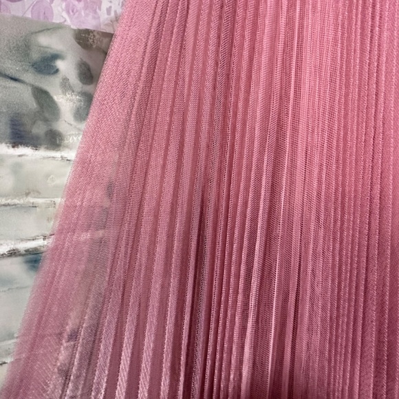 ASOS Tulle Maxi Dress Rose Pink Size 6 - Picture 5 of 7